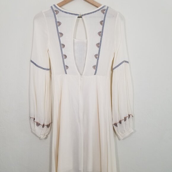 Free People Long Sleeve Maxi Dress Boho Size 2 - Picture 7 of 9